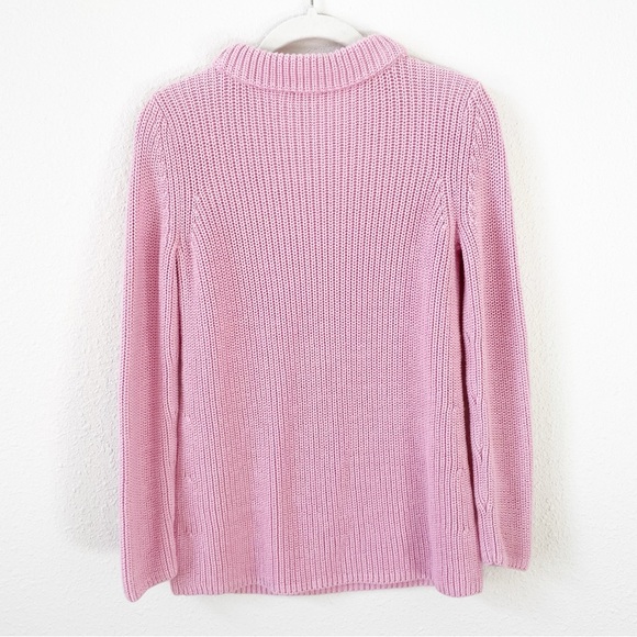 Talbots Shaker Stitch Sweater Pink Size Petite P / XS - Picture 3 of 8
